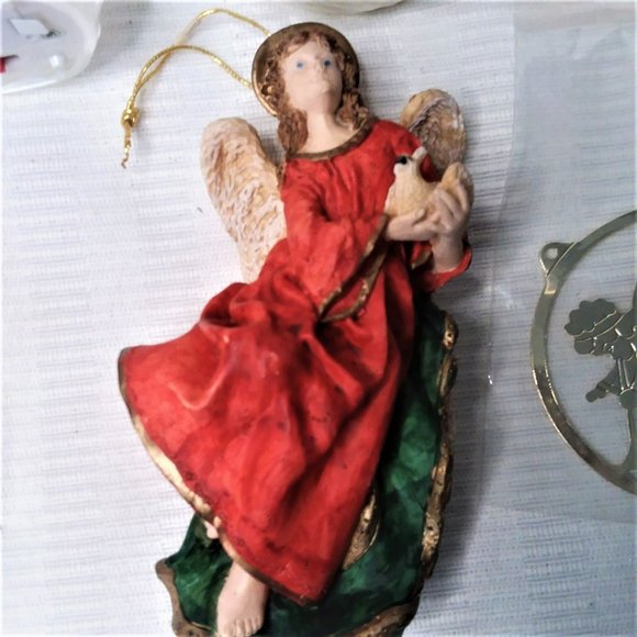 Christmas Tree Ornament Lot Angels Light Up Crystal Some VTG NEW Holiday Deco - Picture 5 of 6